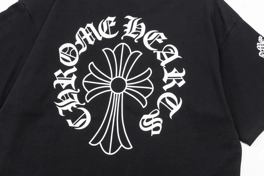 Chrome Hearts/ Logo Same Style T Versatile : Black Size：XS~L